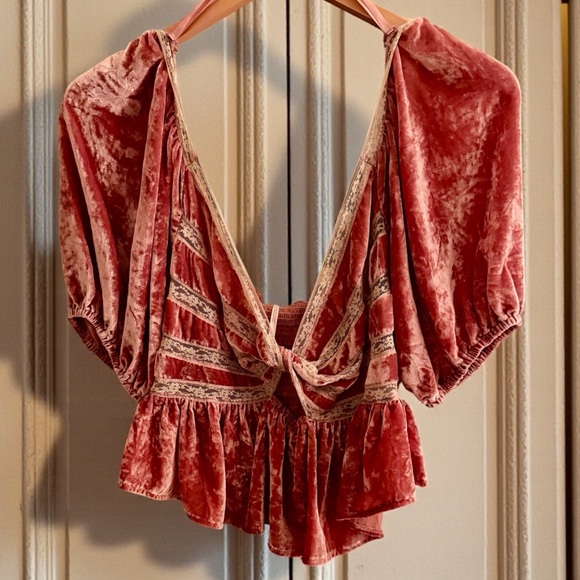 Free People Yours Truly Velvet Top - Picture 8 of 16